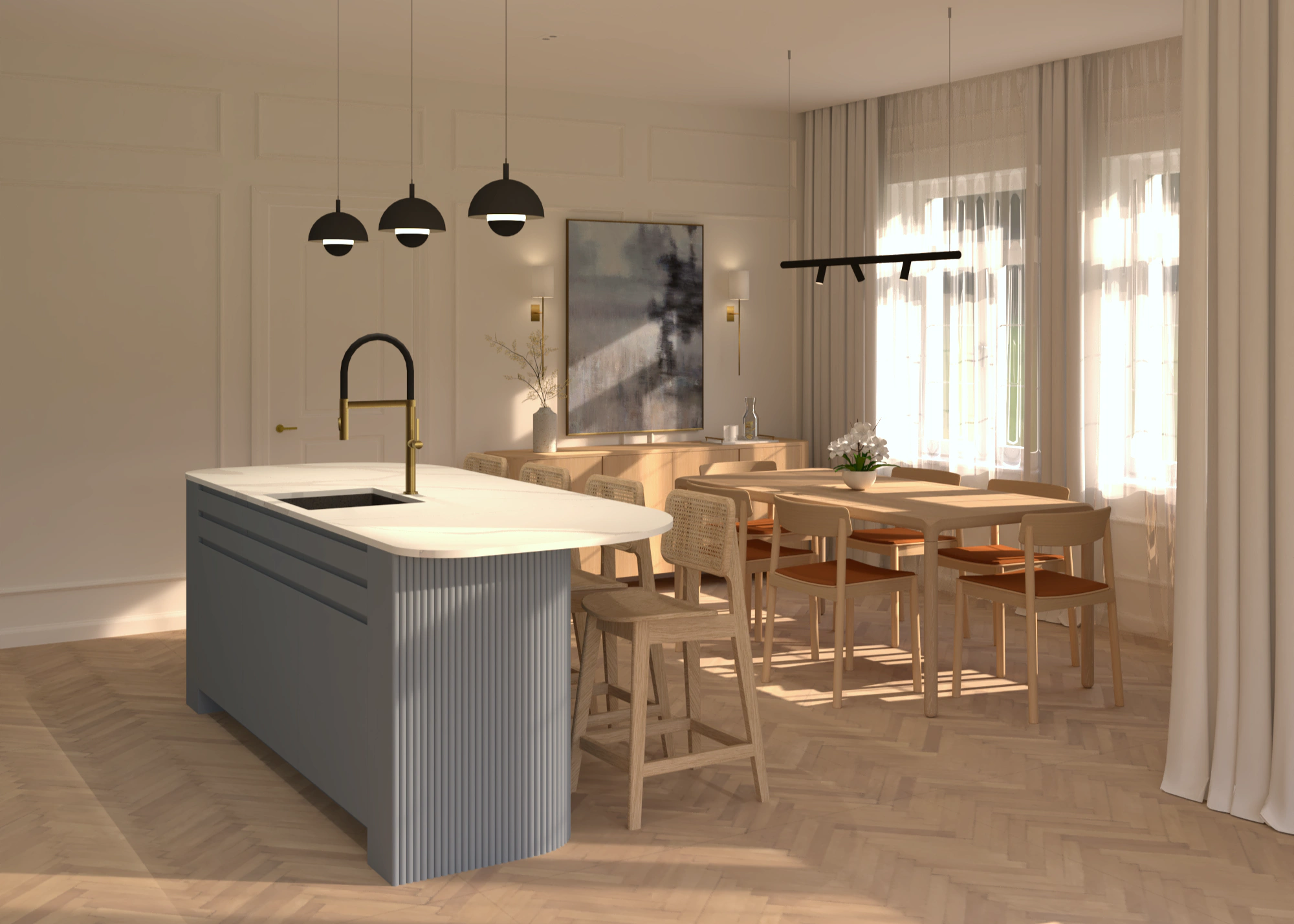 Kitchen and Dining Area